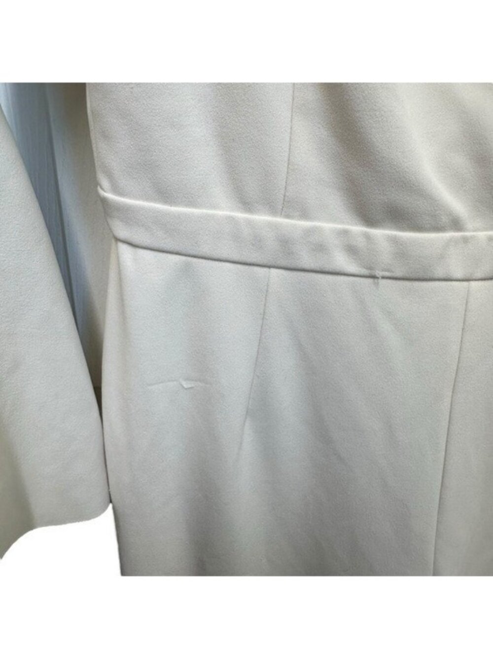 Lauren Ralph Lauren Jumpsuit Sz 16 Off White Bridal V Neck Wide Leg Frill Sleeve - Picture 10 of 10